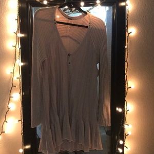 Free people ruffle sweater tunic/dress